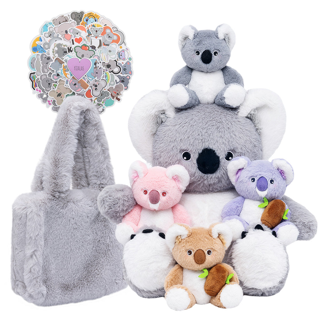 Koala Stuffed Animal with 4 Babies Koala Inside