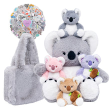 Load image into Gallery viewer, Koala Family with 4 Babies Plush Playset Animals Stuffed Gift Set for Toddler