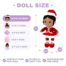 Load image into Gallery viewer, Personalized Christmas Plush Baby Girl Doll