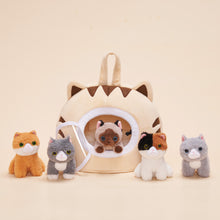 Load image into Gallery viewer, Personalized Cute Plush Cat House Toy Set with 5 Kittens