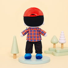 Load image into Gallery viewer, Personalized Plaid Jacket Plush Baby Boy Doll