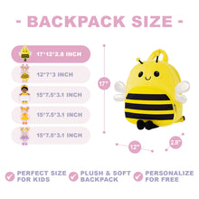 Load image into Gallery viewer, Personalized Yellow Bee Girl and Backpack