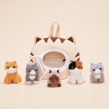 Load image into Gallery viewer, Personalized Cute Plush Cat House Set with 5 Kitties