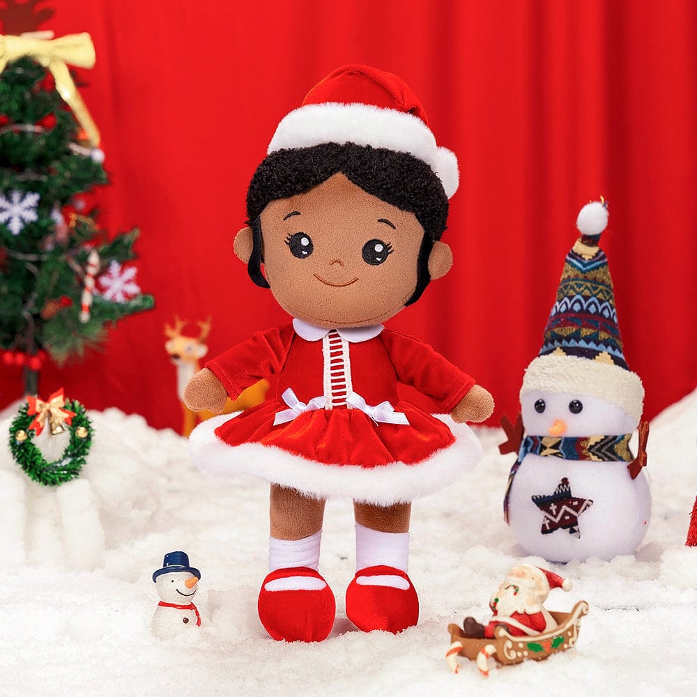 Personalized Christmas Plush Baby Girl Doll