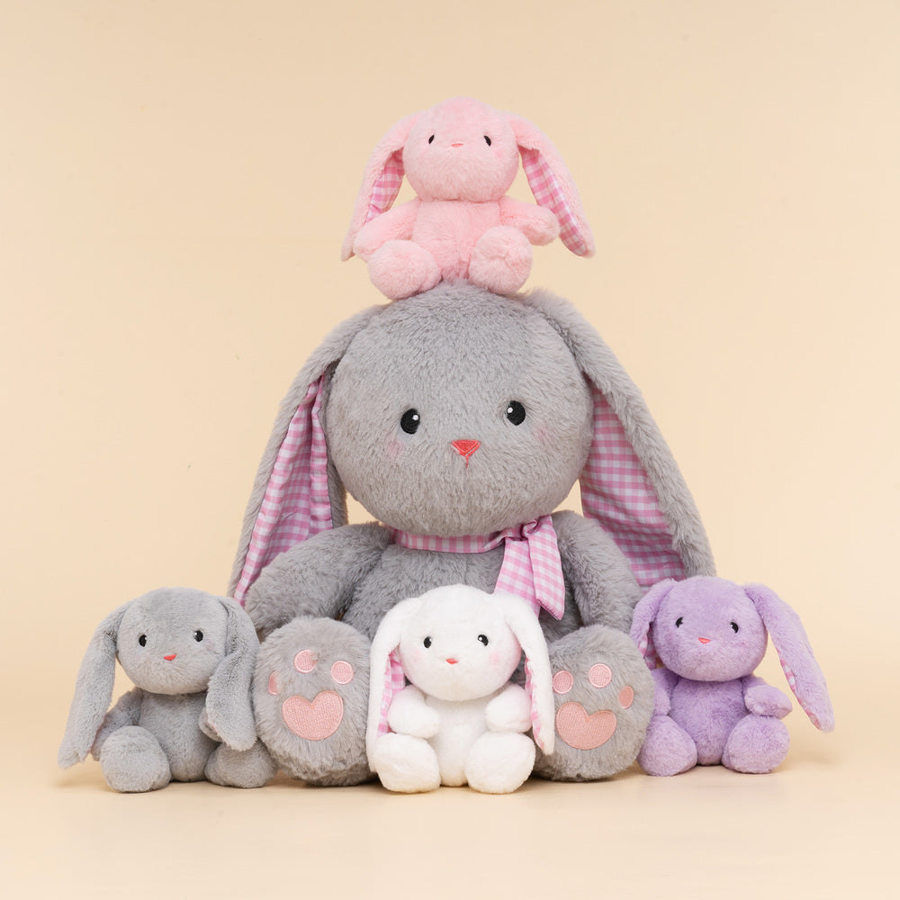 Plush Stuffed Animal Mommy with 4 Babies - 8 Themes