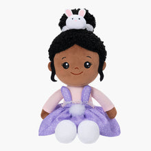 Load image into Gallery viewer, Personalized Nevaeh Purple Bunny Doll + Backpack