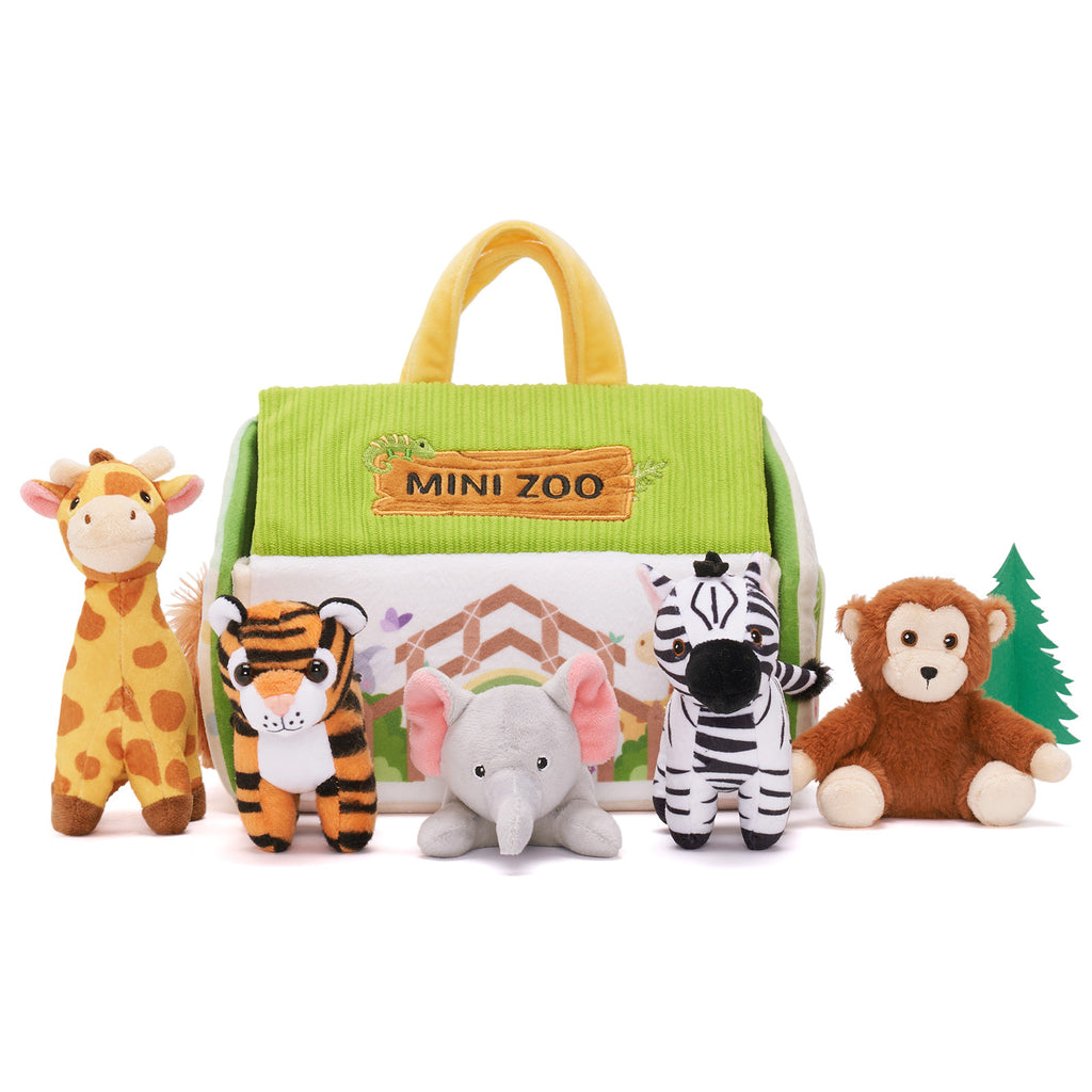 Personalized Portable Fun Plush Zoo House Set