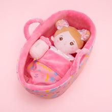 Load image into Gallery viewer, Personalized Pink Mini Plush Rag Baby Doll &amp; Gift Set