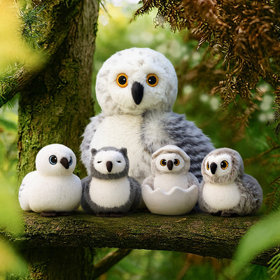 Owl Plush Stuffed Animal with 4 Babies