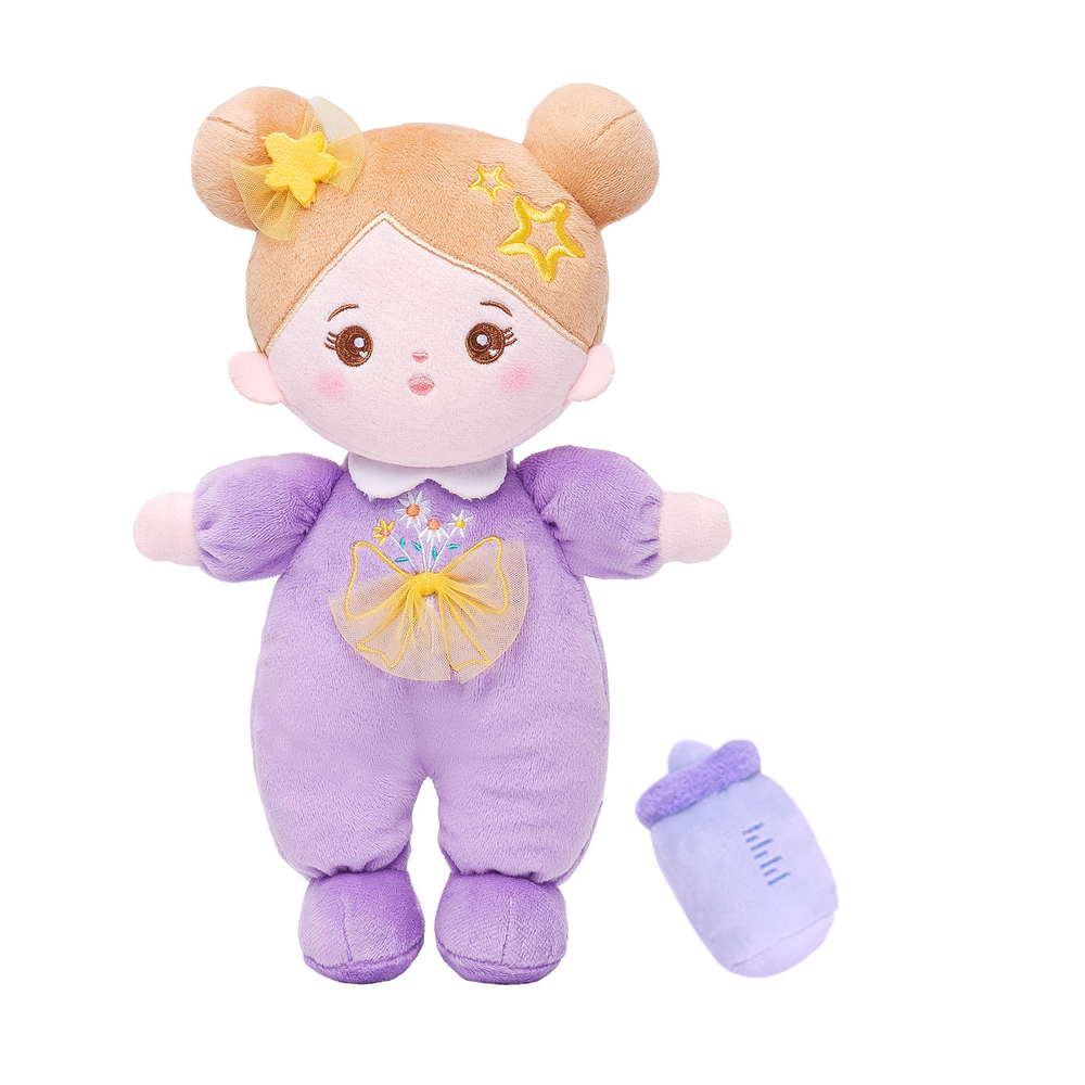 Personalized Purple Mini Plush Rag Baby Doll & Gift Set