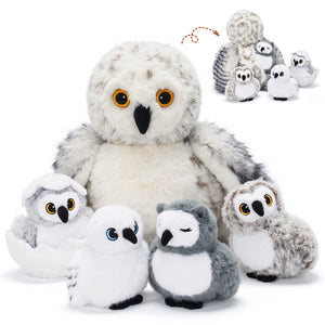 Owl Plush Stuffed Animal with 4 Babies