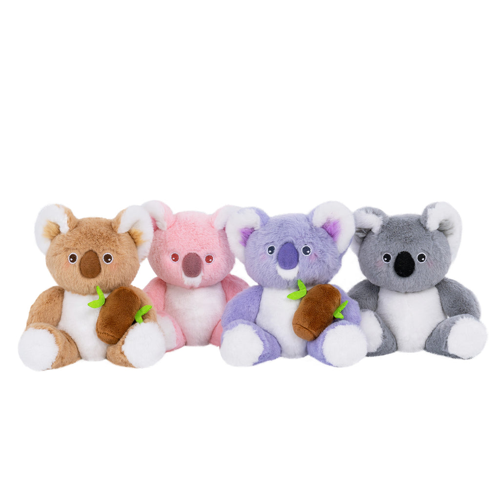 Koala Family with 4 Babies Plush Playset Animals Stuffed Gift Set for Toddler