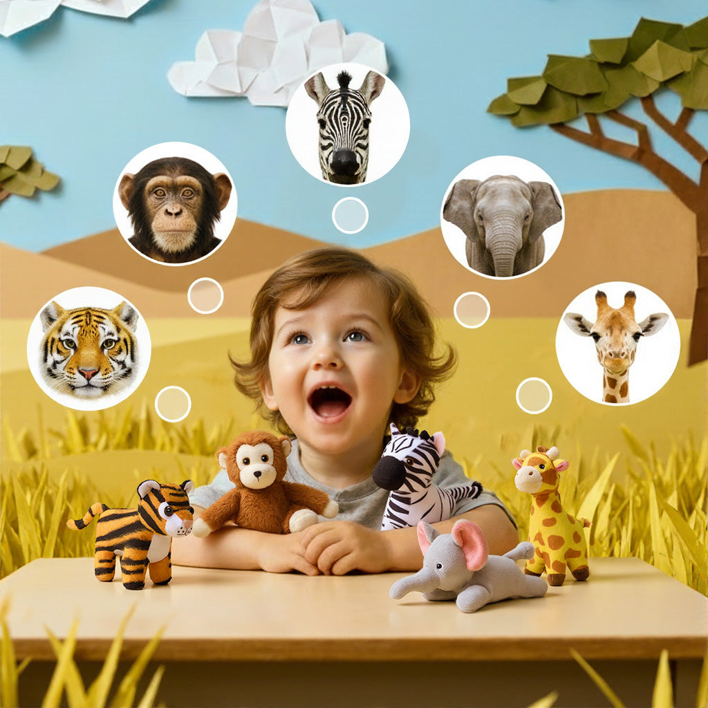 Personalized Plush Soft Zoo Toy Set