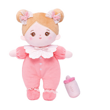 Load image into Gallery viewer, Personalized Pink Mini Plush Rag Baby Doll &amp; Gift Set