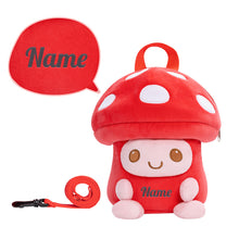 Load image into Gallery viewer, Personalized Cute Red Mushroom Plush Backpack