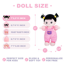 Load image into Gallery viewer, Personalized Black Hair Brunettes Plush Doll