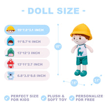 Load image into Gallery viewer, Personalized Summer Boy Plush Baby Boy Doll + Backpack