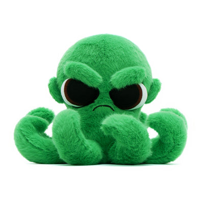 Soft Fur Green Octopus Plush Stuffed Animal Toy 7.5 Inch