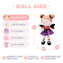 Load image into Gallery viewer, Personalized Iris Halloween Girl Doll + Backpack