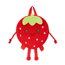 Load image into Gallery viewer, Personalized Cute Strawberry Plush Backpack