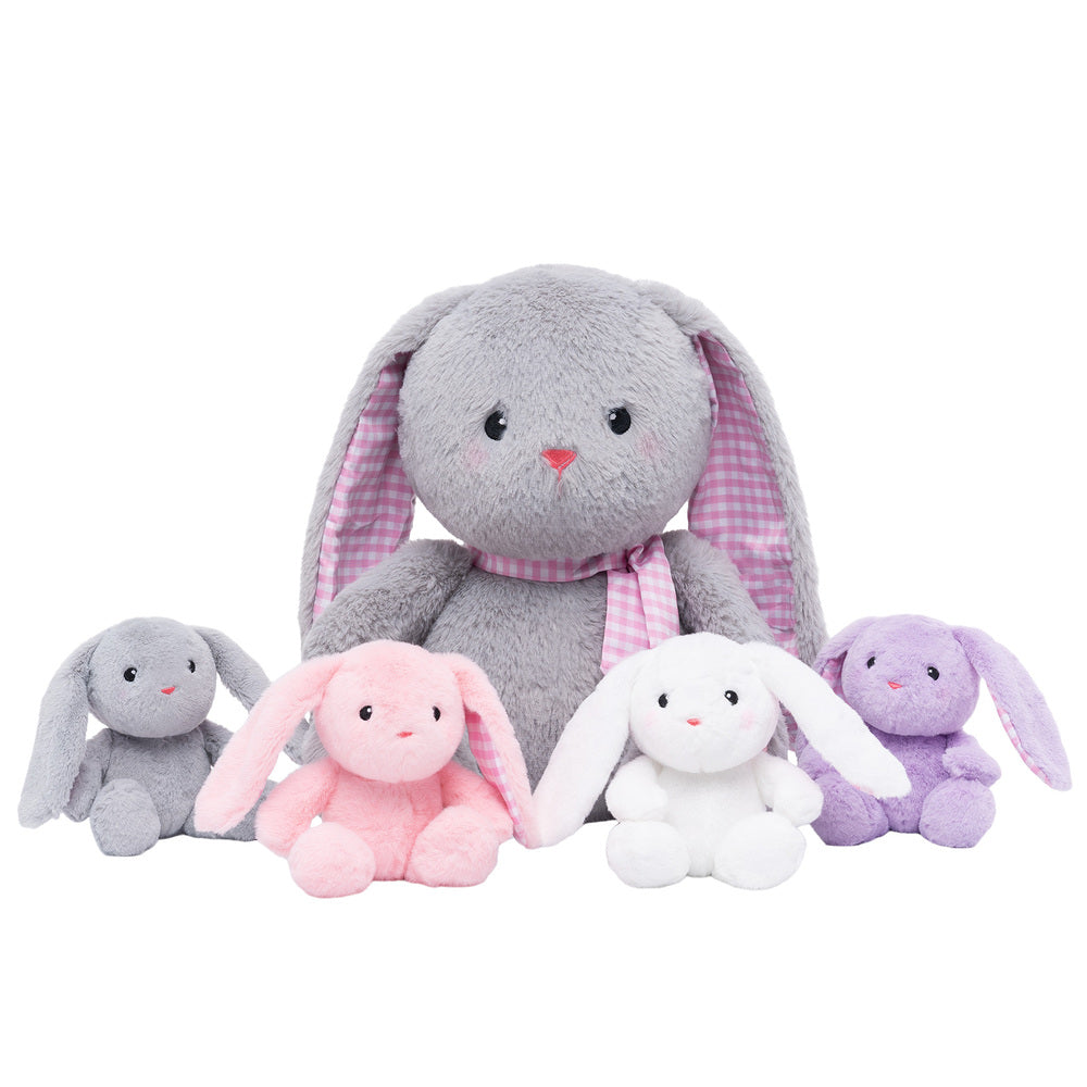 Plush Stuffed Animal Mommy with 4 Babies - 8 Themes