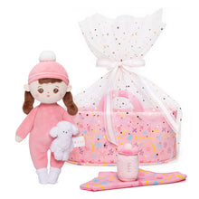 Load image into Gallery viewer, Bassinet Baby Doll - Name Personalizable, Tulle Ribbon Basket Wrap