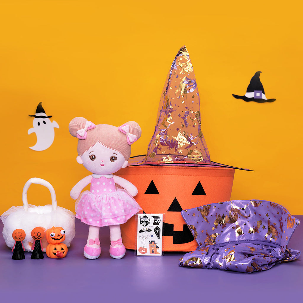 Halloween Limited Gift Set - Personalized Doll and Basket Bundle