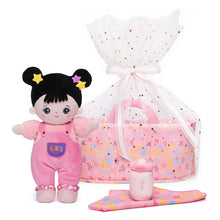 Load image into Gallery viewer, Bassinet Baby Doll - Name Personalizable, Tulle Ribbon Basket Wrap
