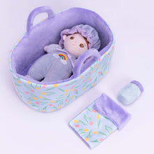 Load image into Gallery viewer, Personalized Purple Mini Plush Baby Girl Doll &amp; Gift Set