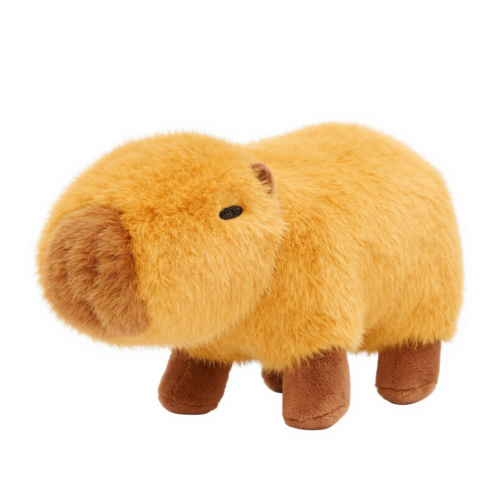 Soft Fur Capybara Plush Stuffed Animal Toy 8.5 Inch