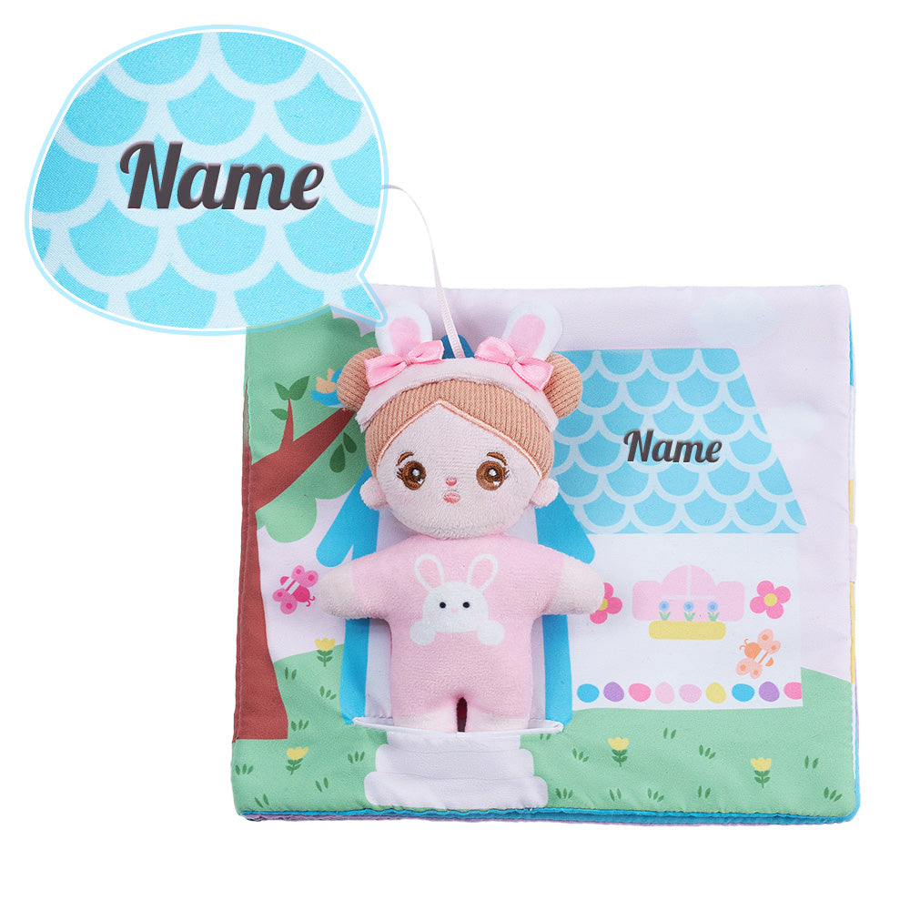 Easter Sale - Personalized Bunny Girl Plush Doll Gift Set