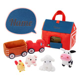 Personalised Baby's First Animal Farm Plush Toy Set