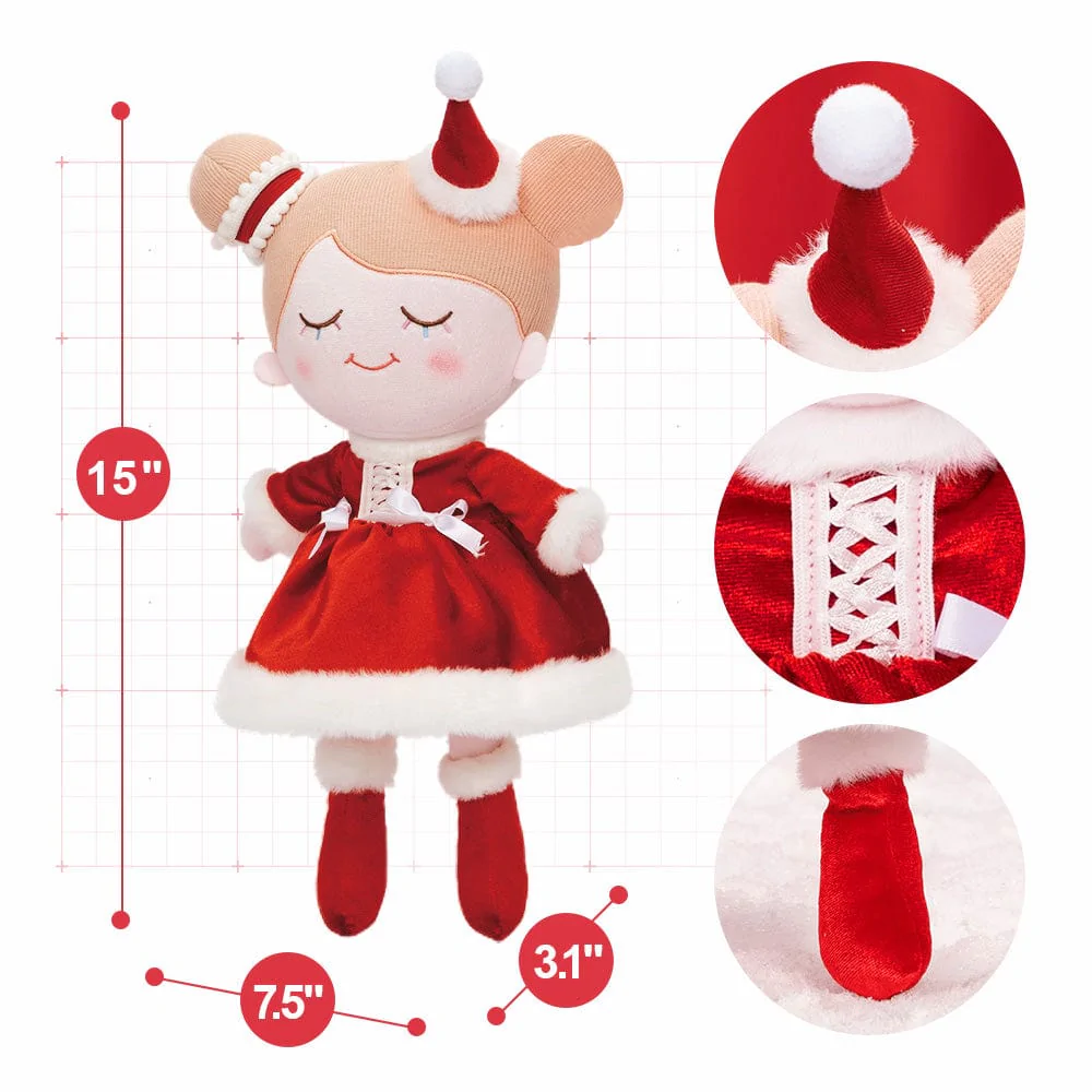 Personalized Iris Christmas Girl Doll and Backpack