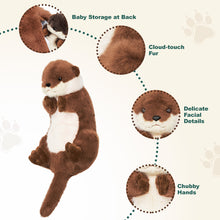 Load image into Gallery viewer, Otter Plush Stuffed Animal with 4 Babies