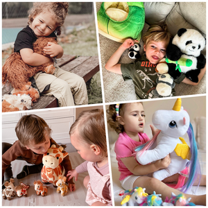 Plush Stuffed Animal Family Toy Set Mommy with Babies - 15 Themes