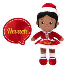 Load image into Gallery viewer, Personalized Christmas Plush Baby Girl Doll