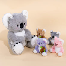 Load image into Gallery viewer, Koala Family with 4 Babies Plush Playset Animals Stuffed Gift Set for Toddler