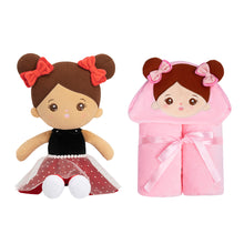 Load image into Gallery viewer, Personalized Doll and 35 Inch Soft Baby Blanket Combo