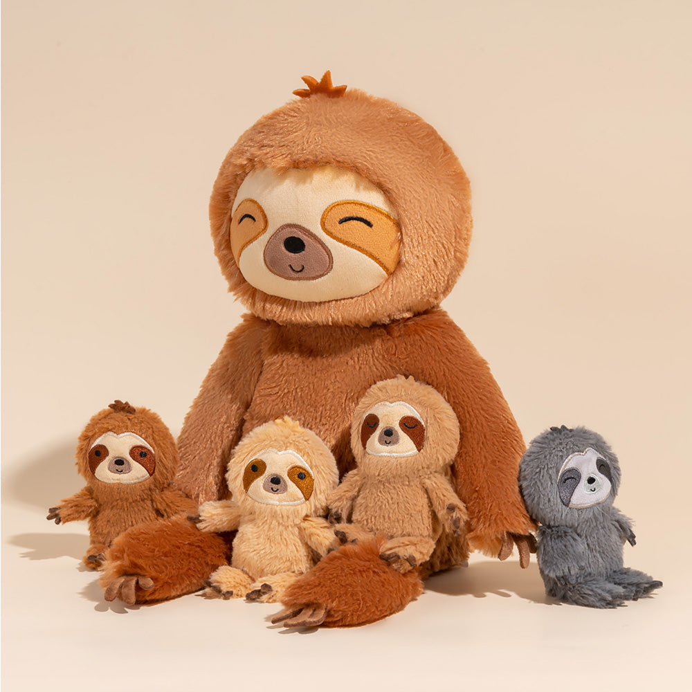 Plush Stuffed Animal Mommy with 4 Babies - 8 Themes