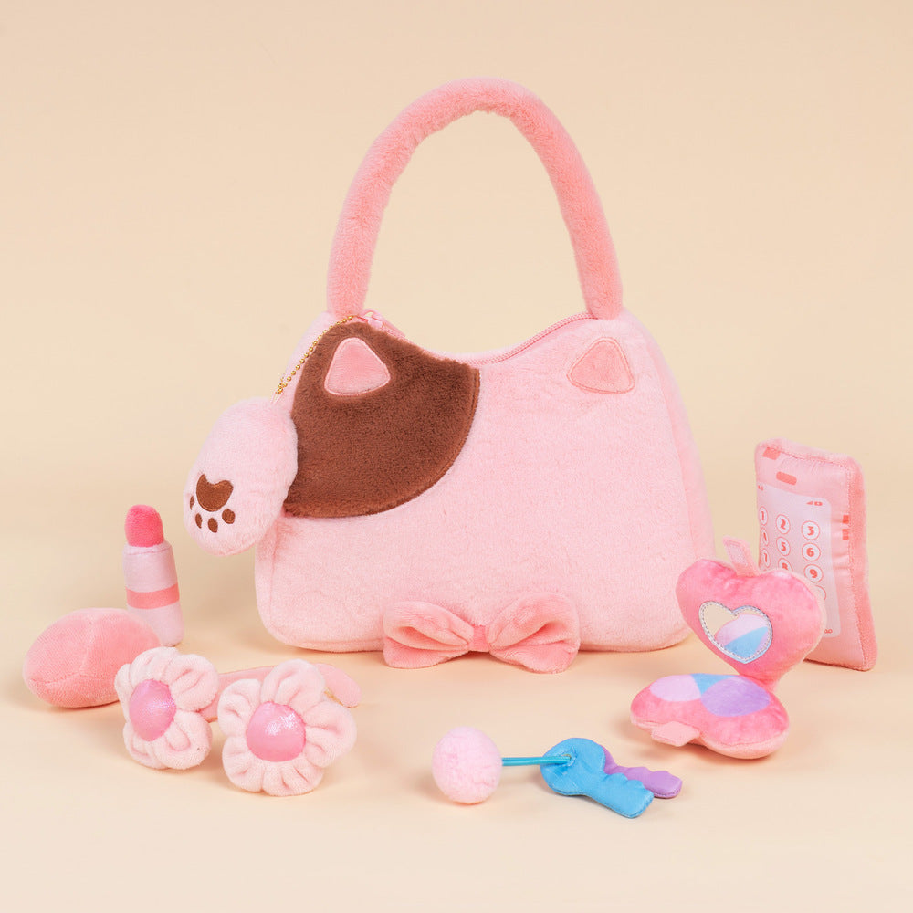 Personalized Baby's First Purse Makeup Bag Plush Sensory Toy Set