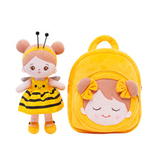 Load image into Gallery viewer, Personalized Yellow Bee Girl and Backpack