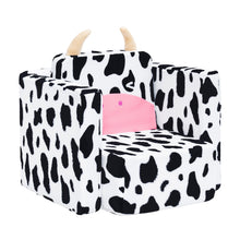 Load image into Gallery viewer, 2 In 1 Cute Dairy Cow Pattern Children Sofa Couch and Desk