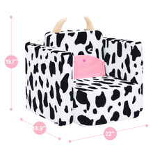 Load image into Gallery viewer, 2 In 1 Cute Dairy Cow Pattern Children Sofa Couch and Desk