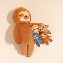 Load image into Gallery viewer, 19&quot; Sloth Stuffed Animal with 4 Babies Sloth Inside