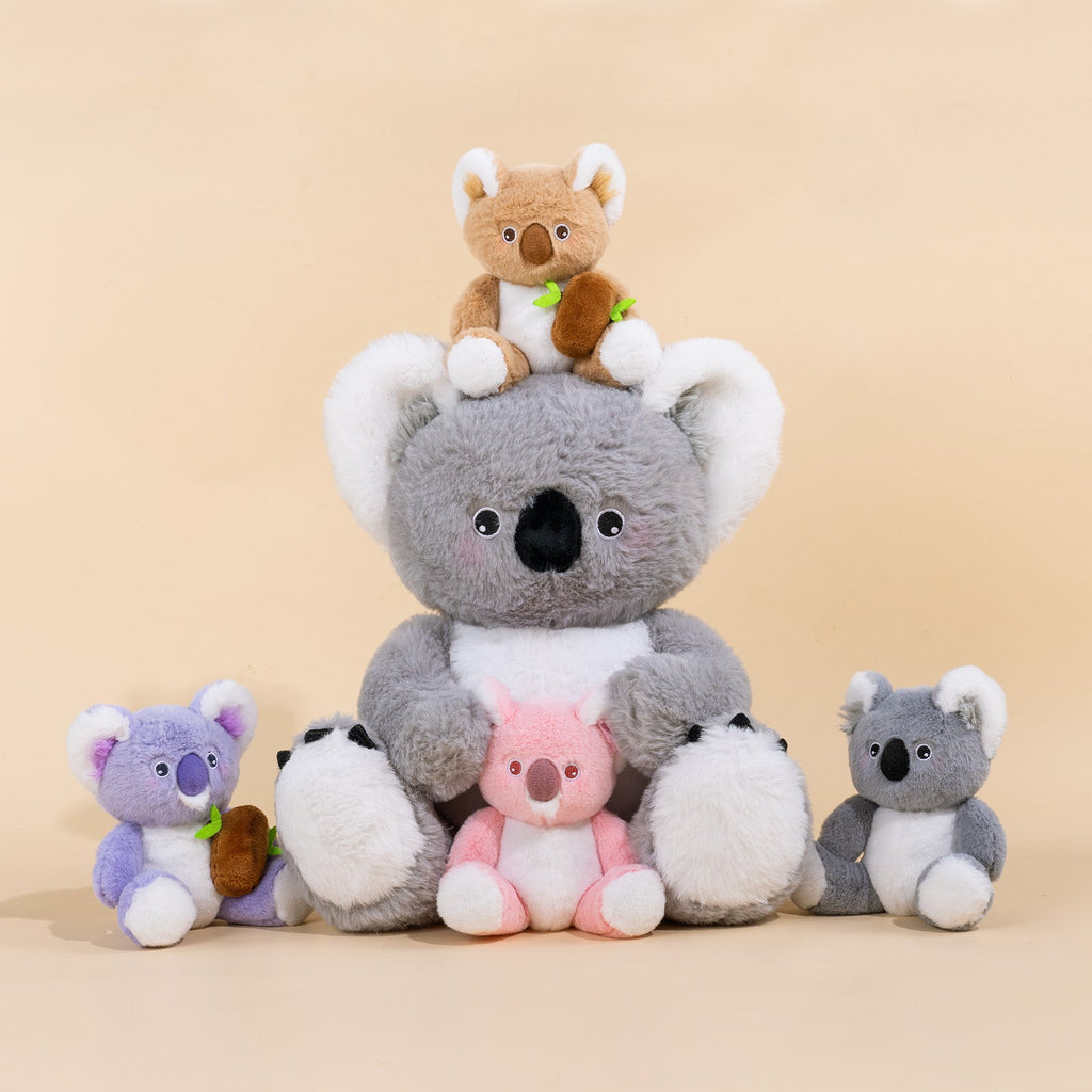 Plush Stuffed Animal Mommy with 4 Babies - 8 Themes