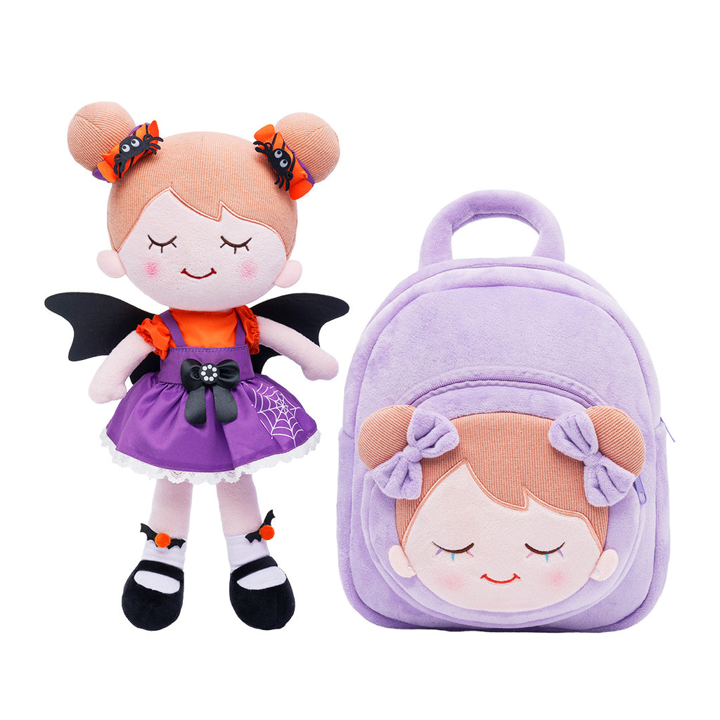 Personalized Iris Halloween Girl Doll + Backpack