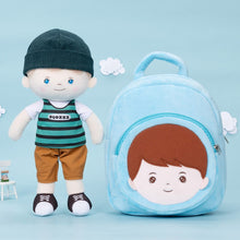 Load image into Gallery viewer, Personalized Blue Eyes &amp; Freckle Face Boy Doll + Backpack