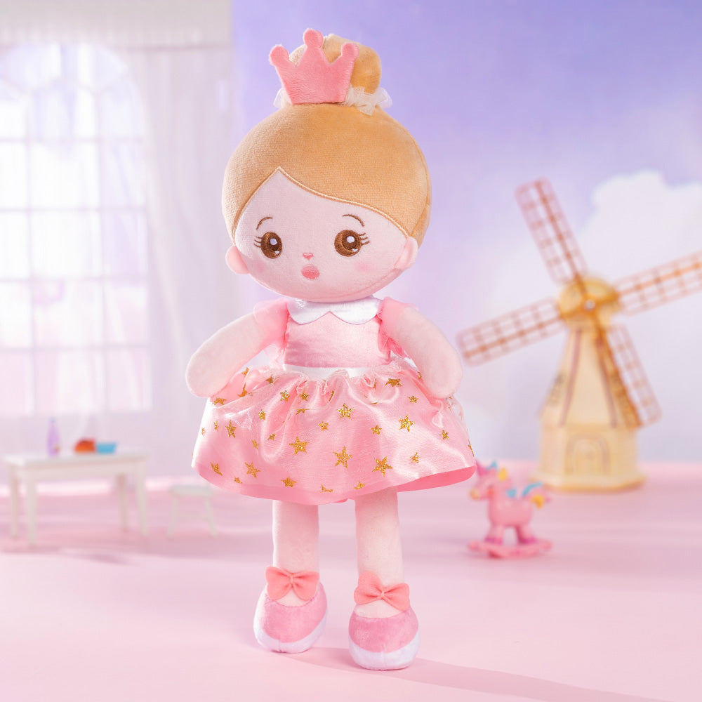 Personalized Pink Princess Plush Baby Girl Doll