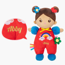 Load image into Gallery viewer, Personalized Doll and 35 Inch Soft Baby Blanket Combo
