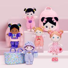 Load image into Gallery viewer, Personalized 10 Inch Plush Doll + Optional 15 Inch Doll or Backpack